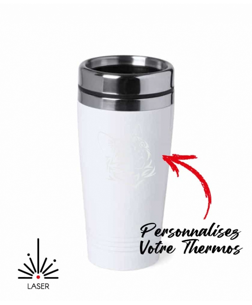 Verre Thermos métal Blanc