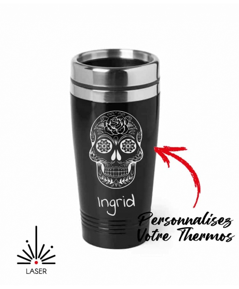 Verre Thermos métal Noir