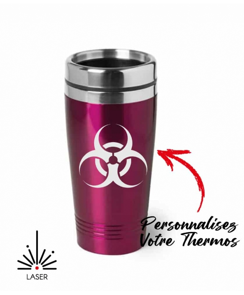 Verre Thermos métal Fushia