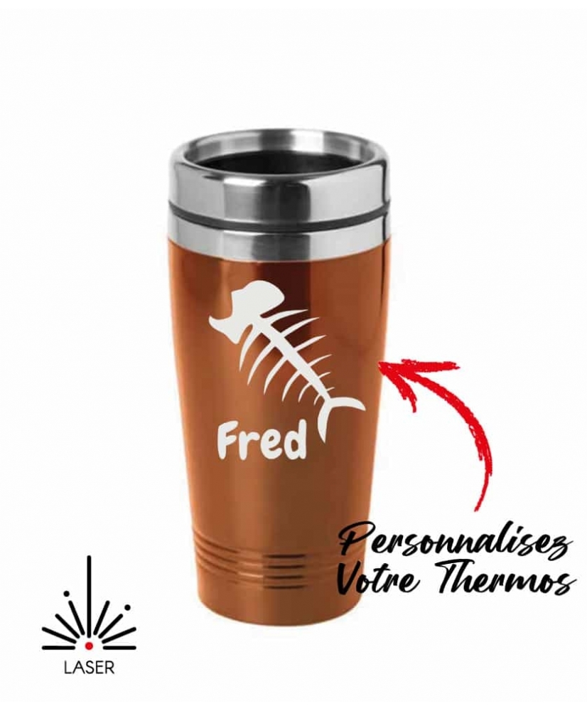 Verre Thermos métal Orange