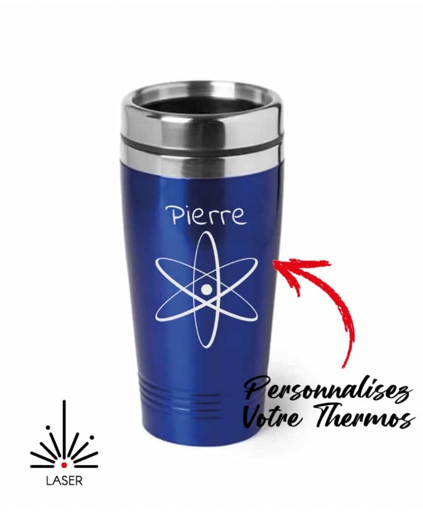 Verre Thermos métal Bleu