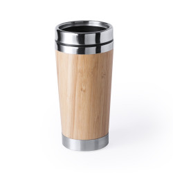 Verre isotherme en bambou 500 ml personnalisable