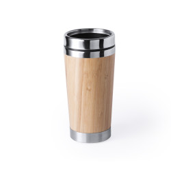 Verre isotherme en bambou 500 ml personnalisable