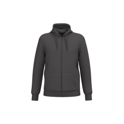Sweat-shirt recyclé zippé à capuche unisexe