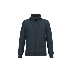 Sweat-shirt recyclé zippé à capuche unisexe
