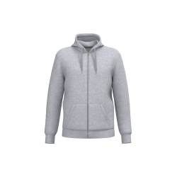 Sweat-shirt recyclé zippé à capuche unisexe