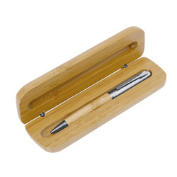 Stylo en métal et bambou