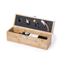 Coffret sommelier en bambou, 4 accessoires