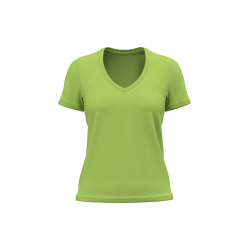 T-shirt femme col V en coton bio