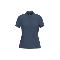 Polo piqué manches courtes femme