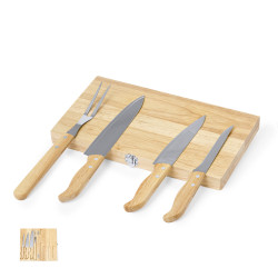 Set de 4 couteaux en inox et bois
