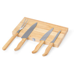 Set de 4 couteaux en inox et bois