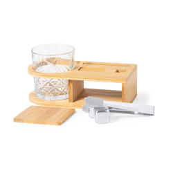 Coffret whisky : verre 350 ml et glaçons inox