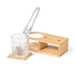 Coffret whisky : verre 350 ml et glaçons inox