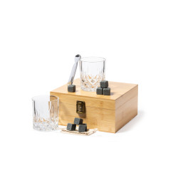 Coffret whisky : 2 verres et pierres à whisky