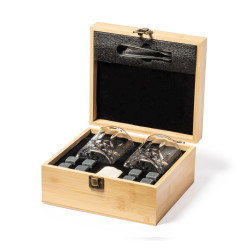 Coffret whisky : 2 verres et pierres à whisky