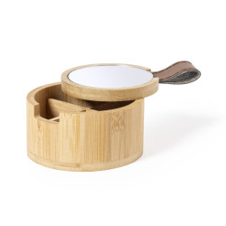 Boîte à bijoux en bambou avec miroir