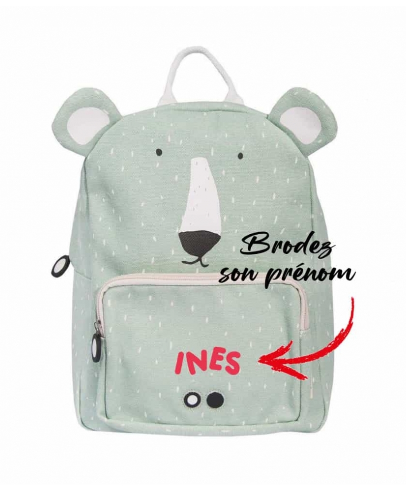 Sac à dos maternelle Trixie personnalisé avec prénom - Mr Hippo