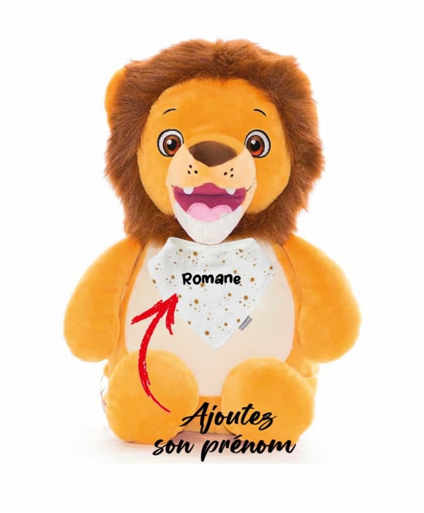 Peluche avec bavoir brodé -...