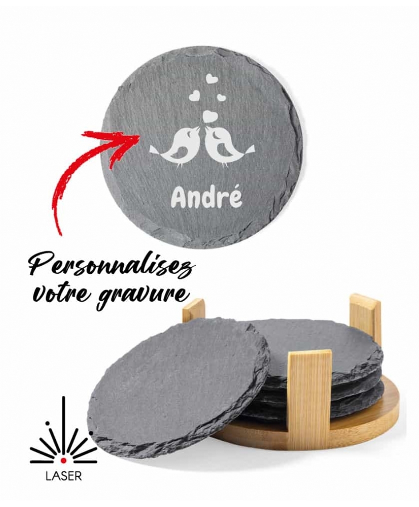 Set Sous-Verres en Ardoise