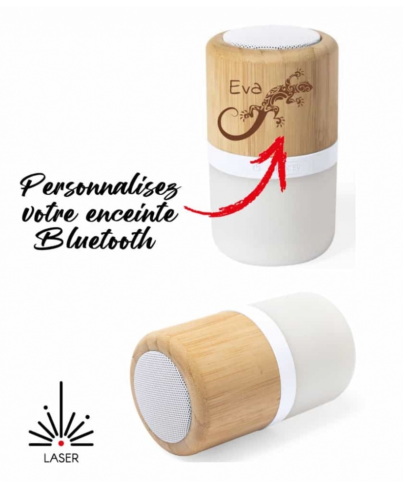 Enceinte Bluetooth en Bambou