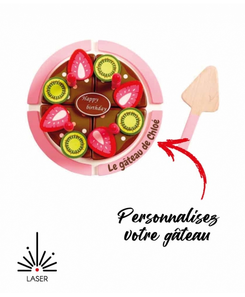 Gateau d'anniversaire fraise-chocolat