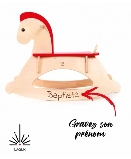 Cheval à Bascule 2 En 1 Blanc Hape - Enfant