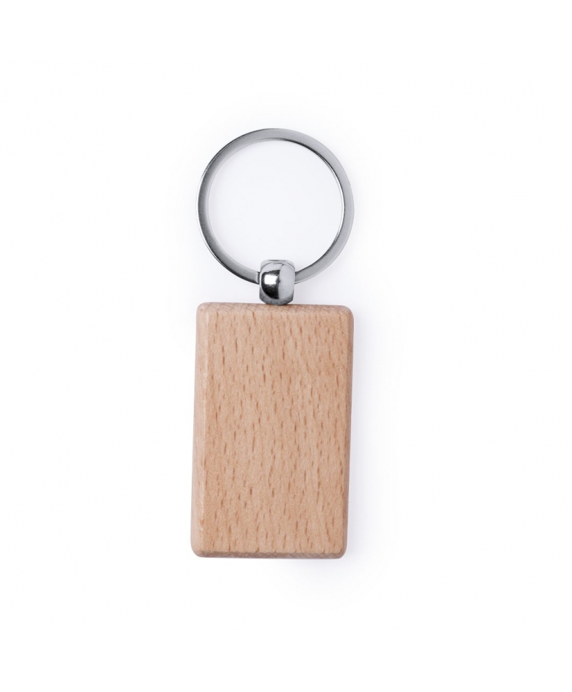 Porte-clés rectangle en bois personnalisé - Modèle Moto